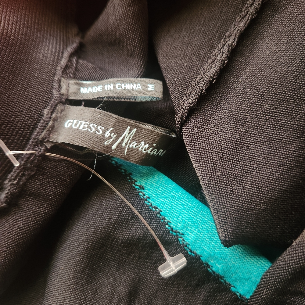 Guess by Marciano Black and Teal Mini Dress Size M - Picture 5 of 5